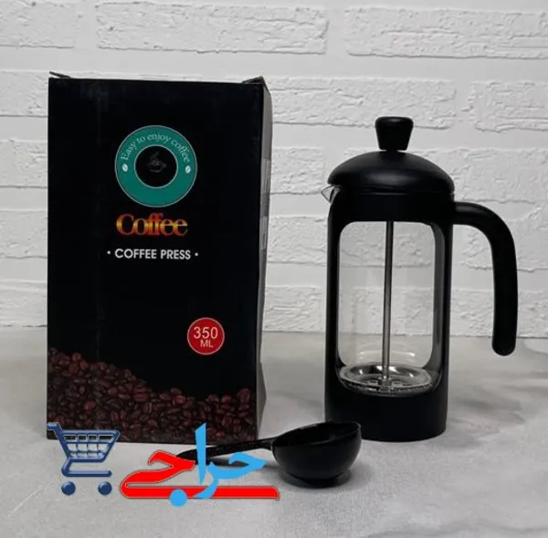خرید و فروش و قیمت تک و عمده فرنچ پرس مشکی ساده گنبدی مارک coffee press حجم 350 میل