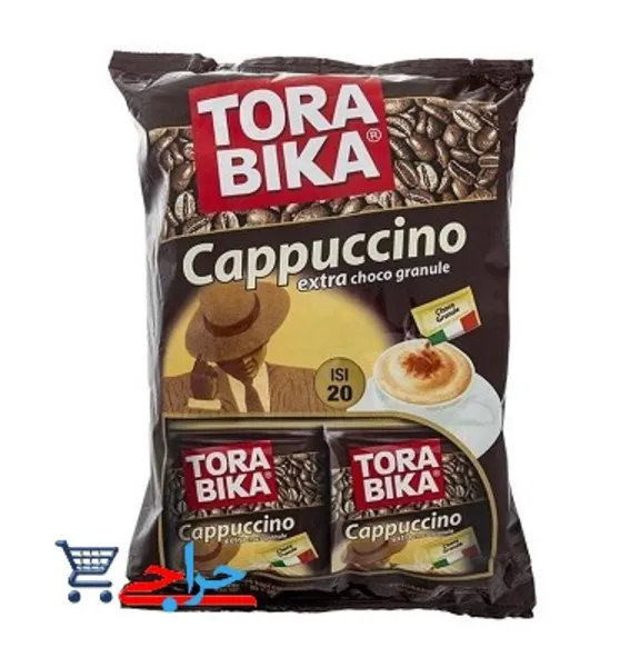 کاپوچینو ترابیکا ساشه 20 عددی Tora Bika Cappuccino Extra Choco Cranule 20 PCS