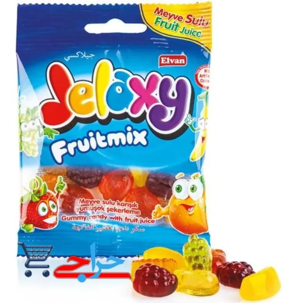 خرید و قیمت و مشخصات پاستیل میکس میوه جلکسی الوان ترکیه  Elvan Jelaxy Fruit Mix