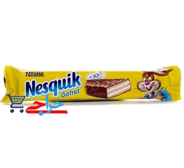 خرید و قیمت و مشخصات ویفر شکلاتی شیری نسکوییک برند نستله Nestle Nesquik Milk Chocolate Wafer 26.7g