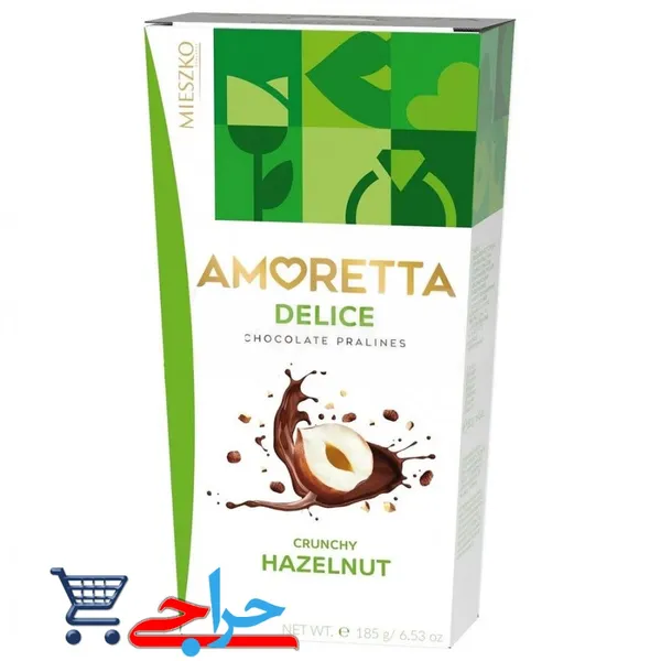  شکلات آمورتا میزکو با تکه های فندق 185 گرمی Mieszko Amoretta