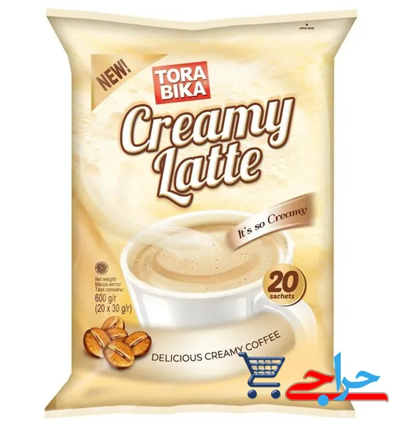 خرید و قیمت کافی میکس لاته خامه ای ترابیکا 20 عددی TORABIKA Creamy Latte
