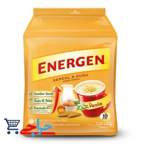 خرید و قیمت پودر غلات صبحانه فوری انرژی همراه با شیر و وانیل 320 گرمی Instant Nutritious Energen Cereal