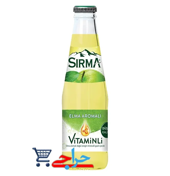 خرید و قیمت آب معدنی گازدار طبیعی سیرما ( سودا ) با ویتامین C و طعم سیب  Sirma Natural Mineral Water