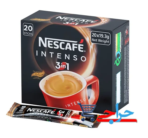 خرید و قیمت فروش کافی میکس 3 در 1 با قهوه زیاد اینتنسو نستله 20 عددی Nestle INTENSO