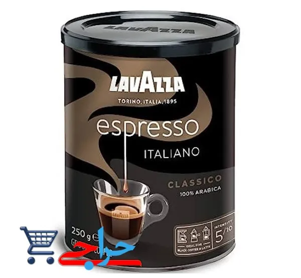 قوطی پودر قهوه لاوازا مدل ایتالیانو کلاسیکو Lavazza Cafe Espresso
